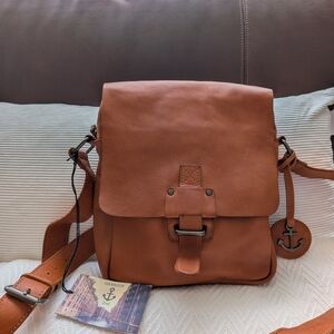 Tan Leather Crossbody Bag